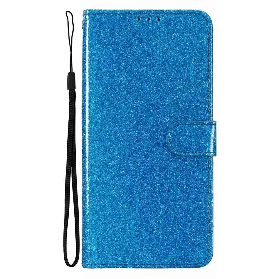Elegant Glitter Wallet Case with Card Holder and Protective Cover
