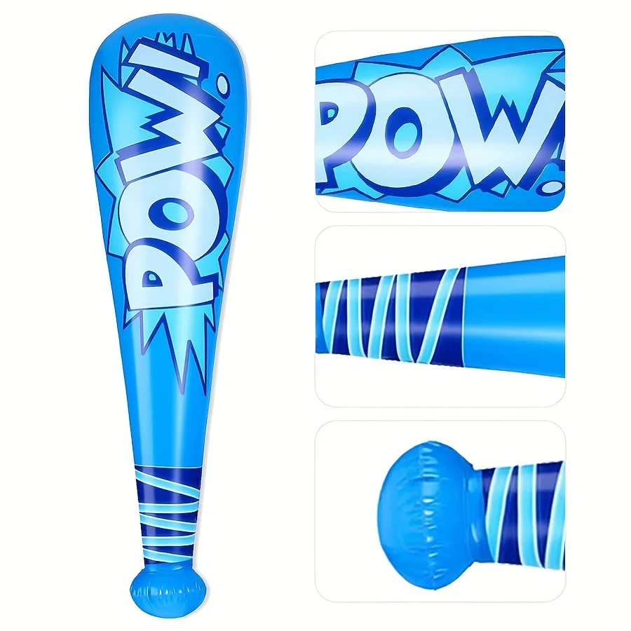 12Pcs Inflatable Baseball Bats Toys for Kids Swimming Pool Water Games Toys Summer Beach Party Fun Oversized Balloon Bat Toys 4
