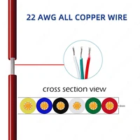 2 3 4 5 6 Pin LED Strip JST SM Connector Male or Female Adapter Plug JST Connector Terminal with 15CM 22AWG Wire for Light Strip - Image 6