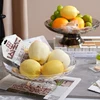 1PC Transparent Water Ripple Fruit Tray Dual-layer Can Draining Modern Light Luxury Snack Dried Fruit Tray Kitchen Decoration 5