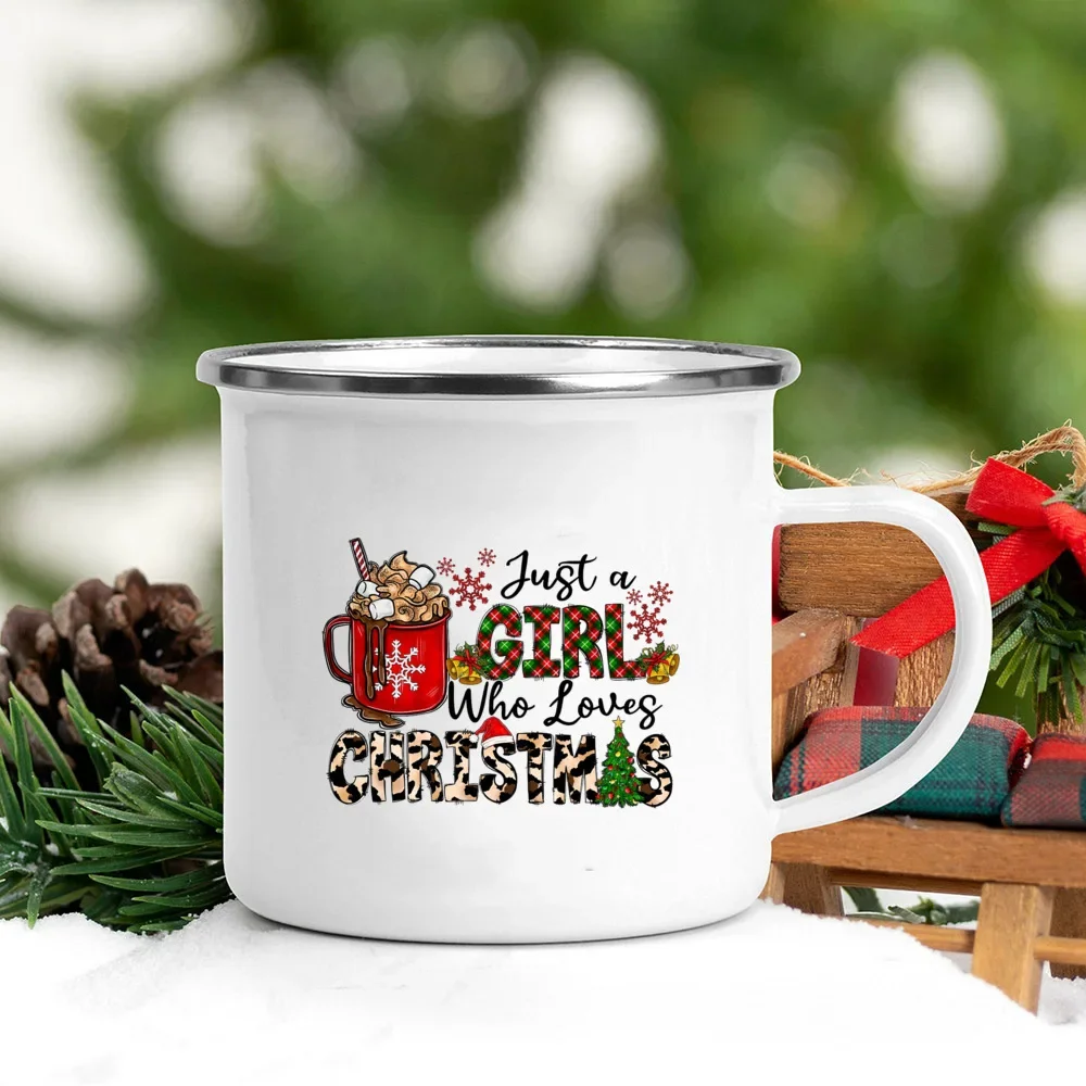 Trinkbecher, aber erster heißer Kakao-Druck, Emaille, Kaffee, Wein, Tassen, Dessert, heißer Kakao, Schokoladenbecher, Kuchenbecher, Griff, Trinkgeschirr, Weihnachtsgeschenk – Detail 4