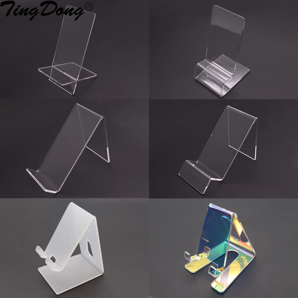 Mobile Telefoon Stand Acryl Teller Espositore Clear Telefoon Houder Lui Stand Base Voor Samsung Huawei Xiaomi Iphone