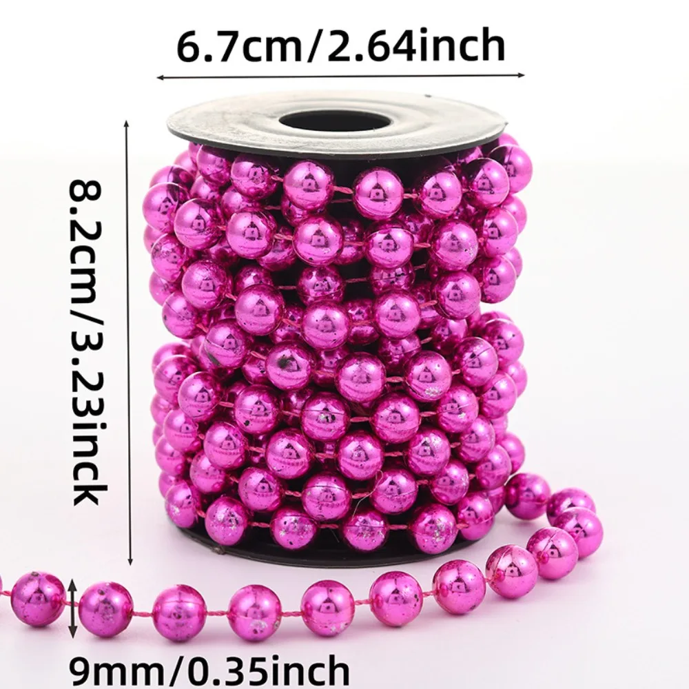 1 Satz 9 mm kreative Weihnachtsperlen, dekorative Ketten, Geburtstag, Hochzeit, Weihnachten, Neujahr, Karneval, Party, Arrangement, Dekoration – Detail 10