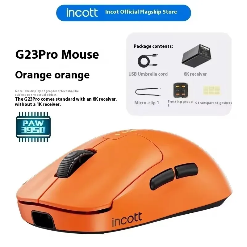 Gaming Mouse Wireless Dual Mode 8K Fast Charge Hot Swap Customized Ergonomics PC Gamer Accessories