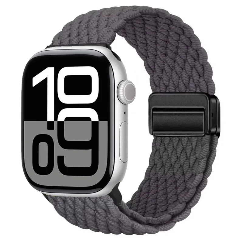 Nylon Braided Magnetic Strap for Apple Watch - Comfortable and Stylish Design