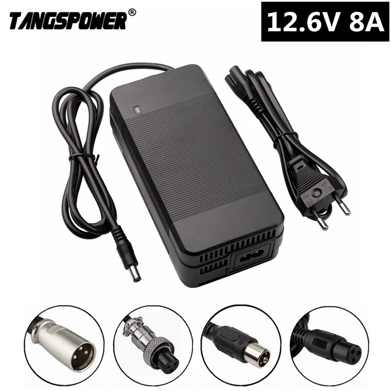 

12.6V 8A Lithium Battery Charger For 3Series 12V 18650 Li-ion Battery Pack With DC 5.5mm*2.1mm Connector 150 Watts Fast charging