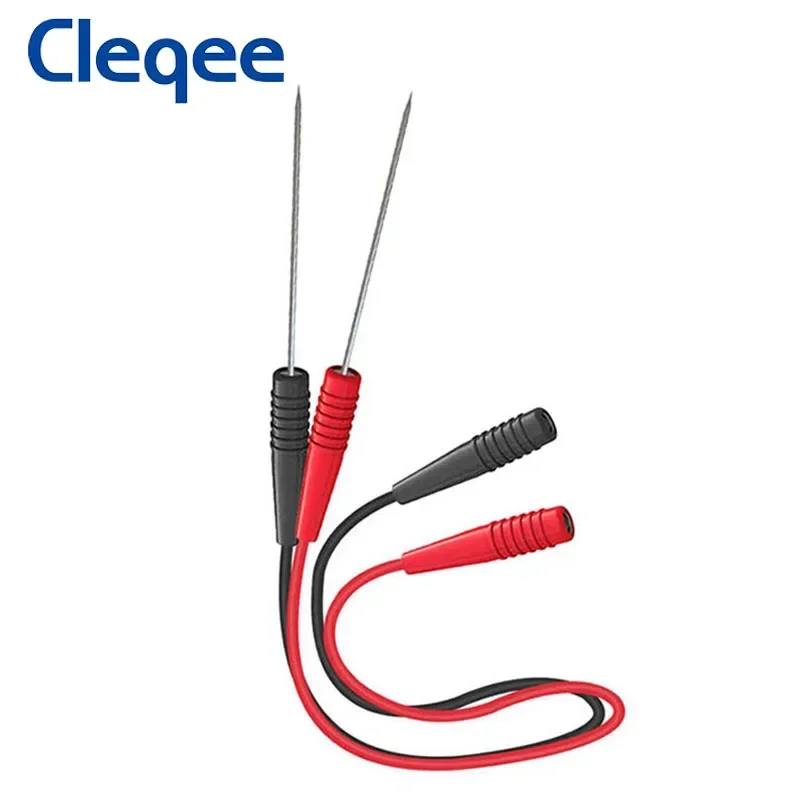 Cleqee P1046 0.7mm Sharp Puncture Needles Piercing Wires with 2mm Inner-spring Socket for Electronic Elactrical Testing