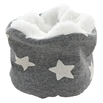 가을 겨울 코튼 어린이 스카프, 어린이 O링 스카프, 니트 플러시, 소년 소녀 목 커버, 따뜻한 아기 칼라, 네커치프