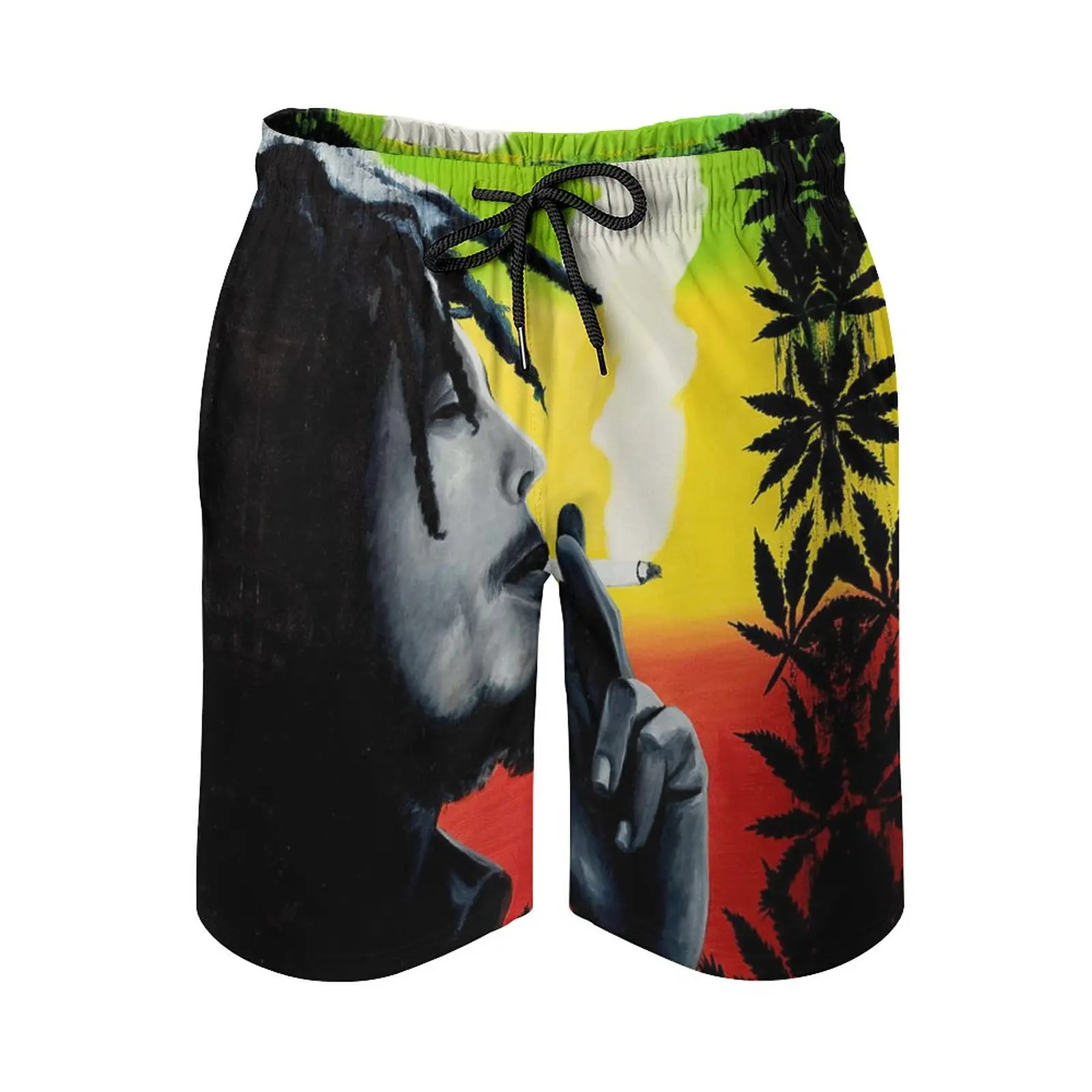 

Anime Beach Pants Bobs And Marley Smoking Jocelyn Passeron Loose Elastic Causal Creative Male Shorts Basketball Adjustable Draw