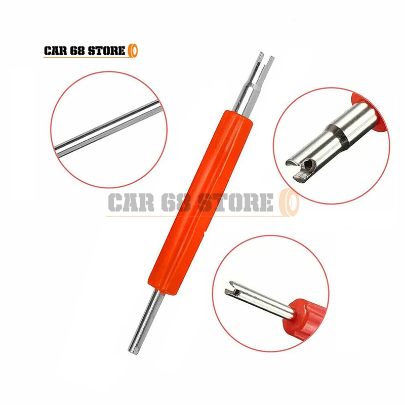

100Pcs Tire Valve Core Removal Tool Tire Valve Core Wrench Spanner Tire Repair Tool Valve Core Screwdriver For Car Bicycle