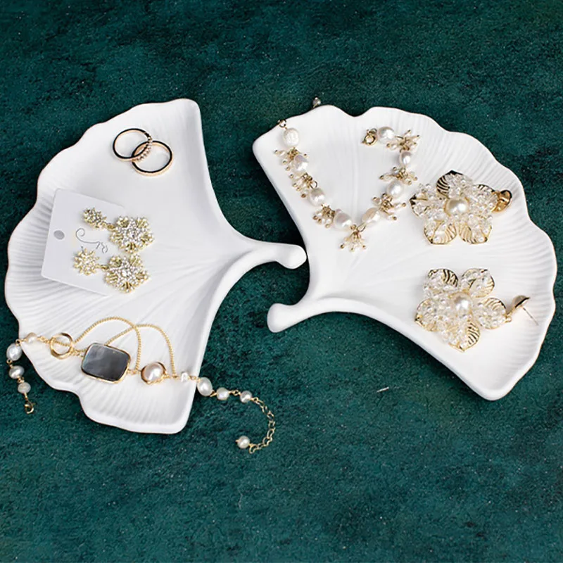 DIY Ginkgo Leaf Storage Plaster Tray Maple Leaf Shaped Jewelry Storage Dish Silicone Mold for Handmade Gift Concrete Resin Mould silicone mold