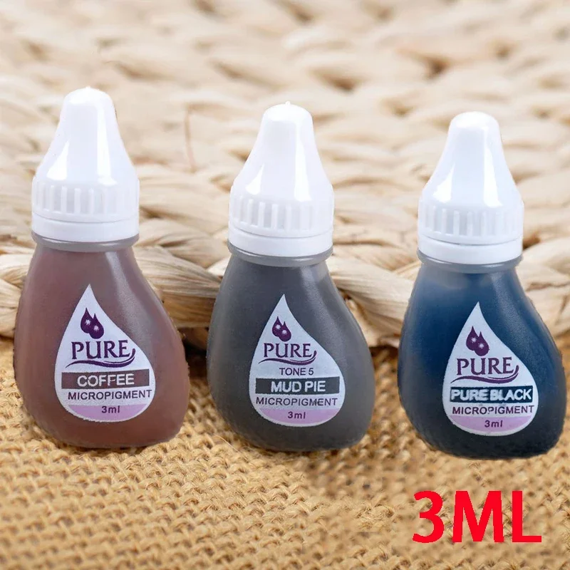 3ml Tattoo Inks Kit Professional Tattoo Supply 6Pcs Pigment Mixing Color Natural Plant Ink Set Pigment Color Art Supplies