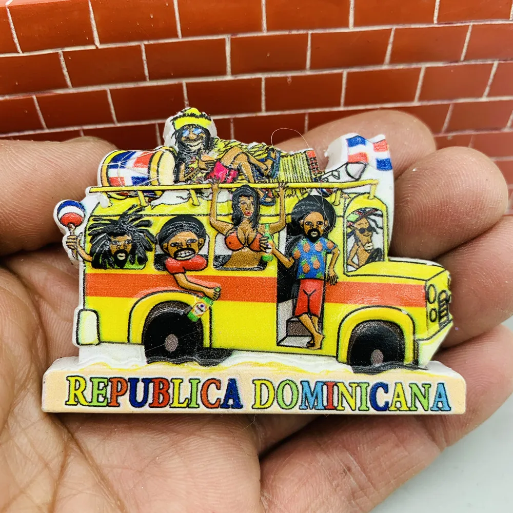 Magnete Frigorifero 3D Punta Cana Dominica Con Pappagallo - Souvenir Di Viaggio Artigianale, Decorazione Casa E Cucina, Regalo Originale - 2