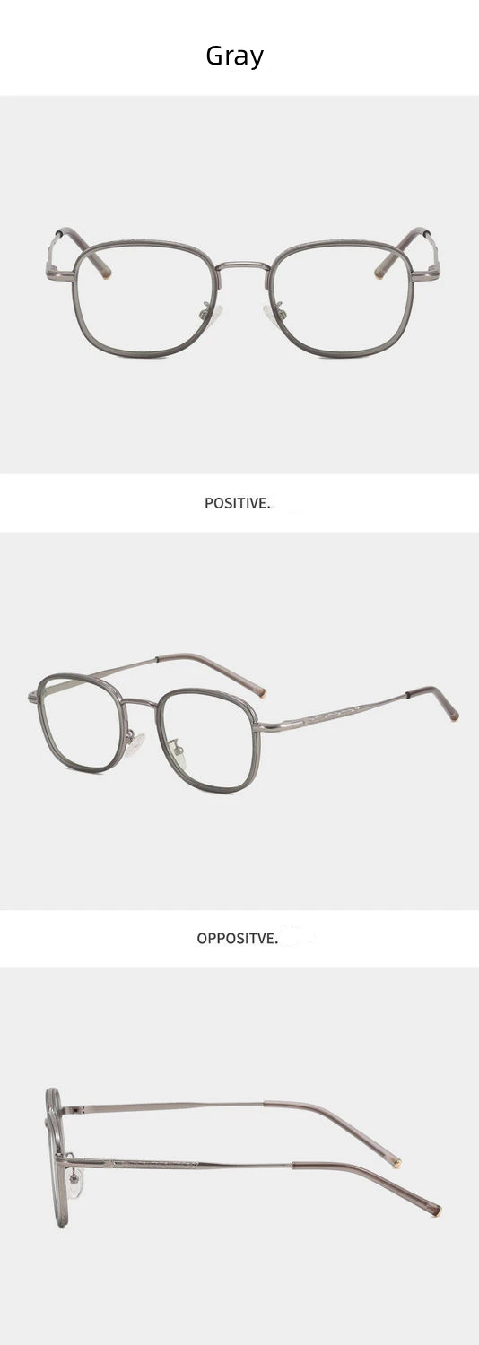 Retro japanischen Stil kreisförmige Metall geschnitzt Männer Frauen Brillengestell optische Rezept individuelle Anti-Blaulicht-Brille – Detail 8