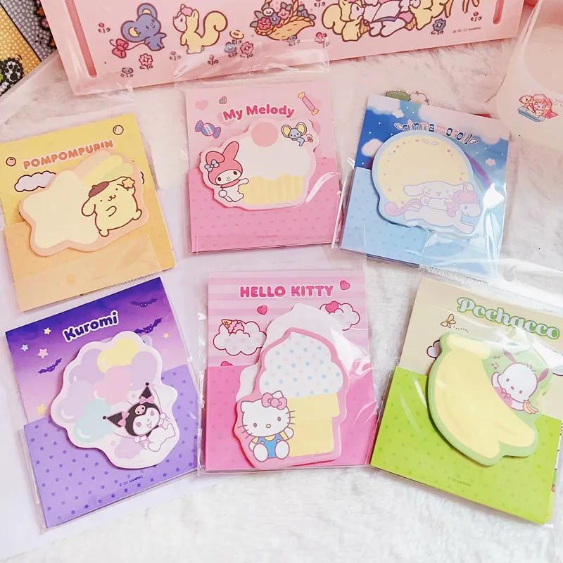 60 Pages Cute Cartoon Memo Pad Scrapbooking Journal Collage DIY Sticky Notes Student Leave Message Notepad Kawaii Stationery 2