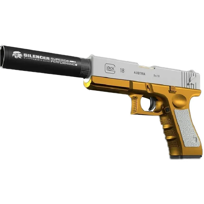 Newest Glock18 Shell Ejecting  Pistol Soft Bullet Toy Gun Weapon Children Armas Shoot Outdoor Game Boys gift 6