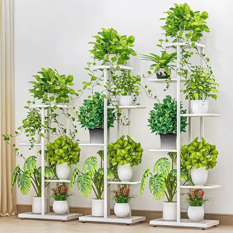 Modern Flower Stand Balcony Multi-layer Pots for Plants Stable Load-bearing Flower Holders Beautiful and Practical Planter Stand