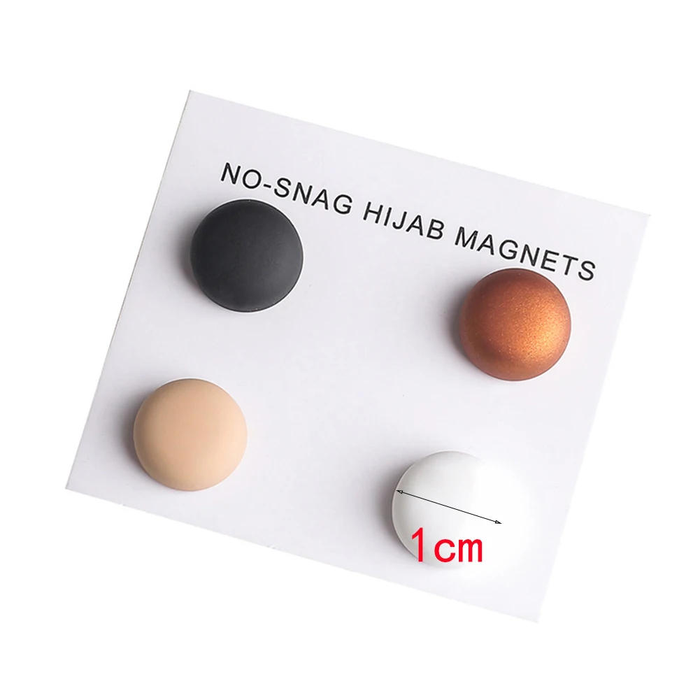 2PCS Magnetic Hijab Scarf Clip Strong Metal Plating Safe Hijab Brooch Luxury Accessory No Hole Pins Brooch Magnet Muslim Scarf 2