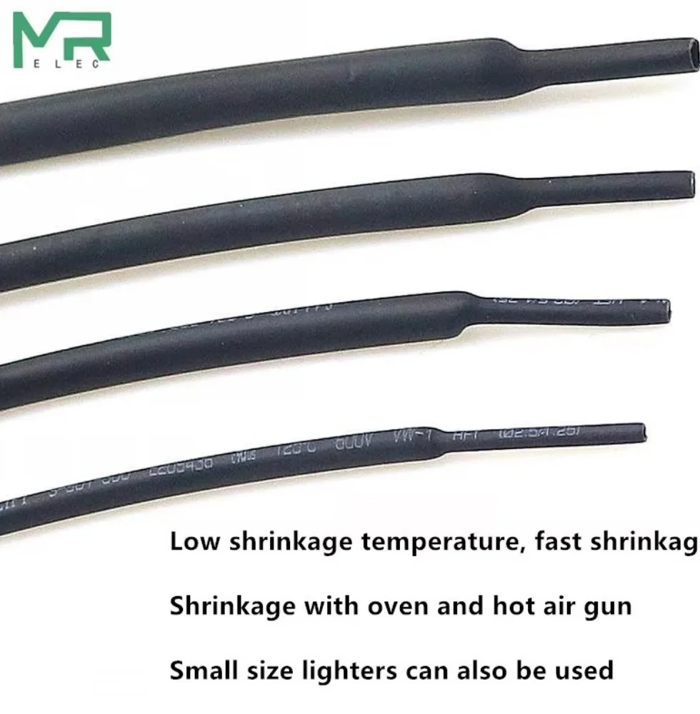 Premium Black Heat Shrink Tubing - Multiple Sizes Available