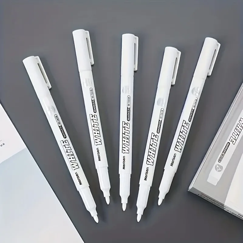 2/3/5pcs White Paint Markers Waterproof Rubber Permanent 1.0mm Marker Pen Car Tyre Tread Environmental Tire Painting Graffti 4