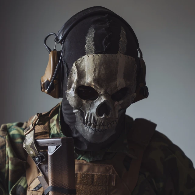 MWII Ghost Mask 2022 COD Cosplay Airsoft Tactical Skull Full Mask