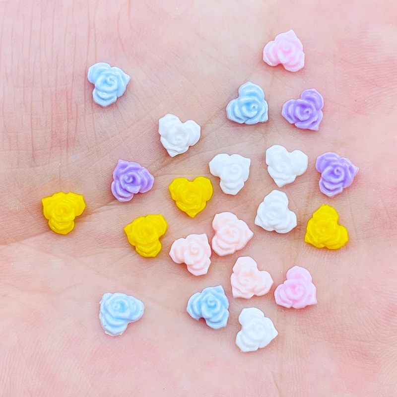 Cute Mixed Mini Flower Flat Back Resin Cabochons Scrapbooking DIY Jewelry Craft Decoration Accessorie 200Pcs resin jewelry accessories resin embellishments resin flower embellishments