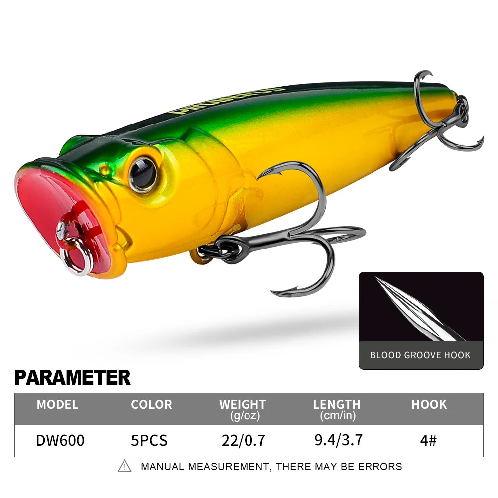 9.4cm 22g Fishing Lures Big Popper Topwater Floating Bass Sea Pesca Crank Lure Swimbait Wobbler Fishing Tacklejavascript: - 2