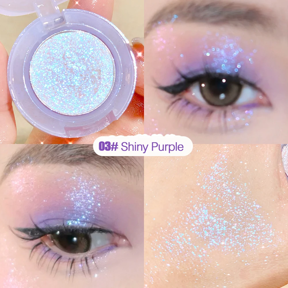 

Monochrome Diamond Eye Shadow Palette Waterproof Glitter Eyeshadow Glossy Bright Shiny Highlighter Shadow Shimmer Eyes Makeup
