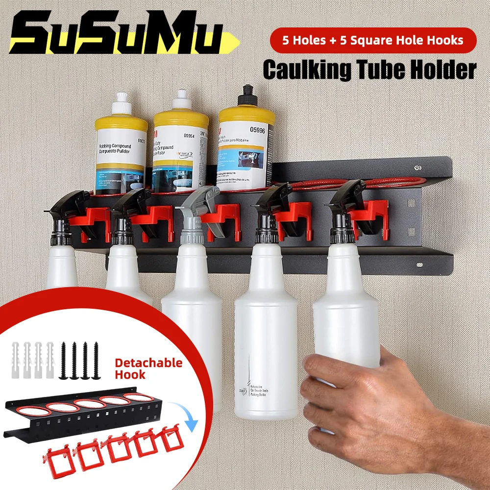 Spray Bottle Storage Rack Paint Bottle Storage Rack Hanger Can Detailing Spray Can Organizer Wall Mount Shelf For Workspace For tool storage rack garage storage shelves