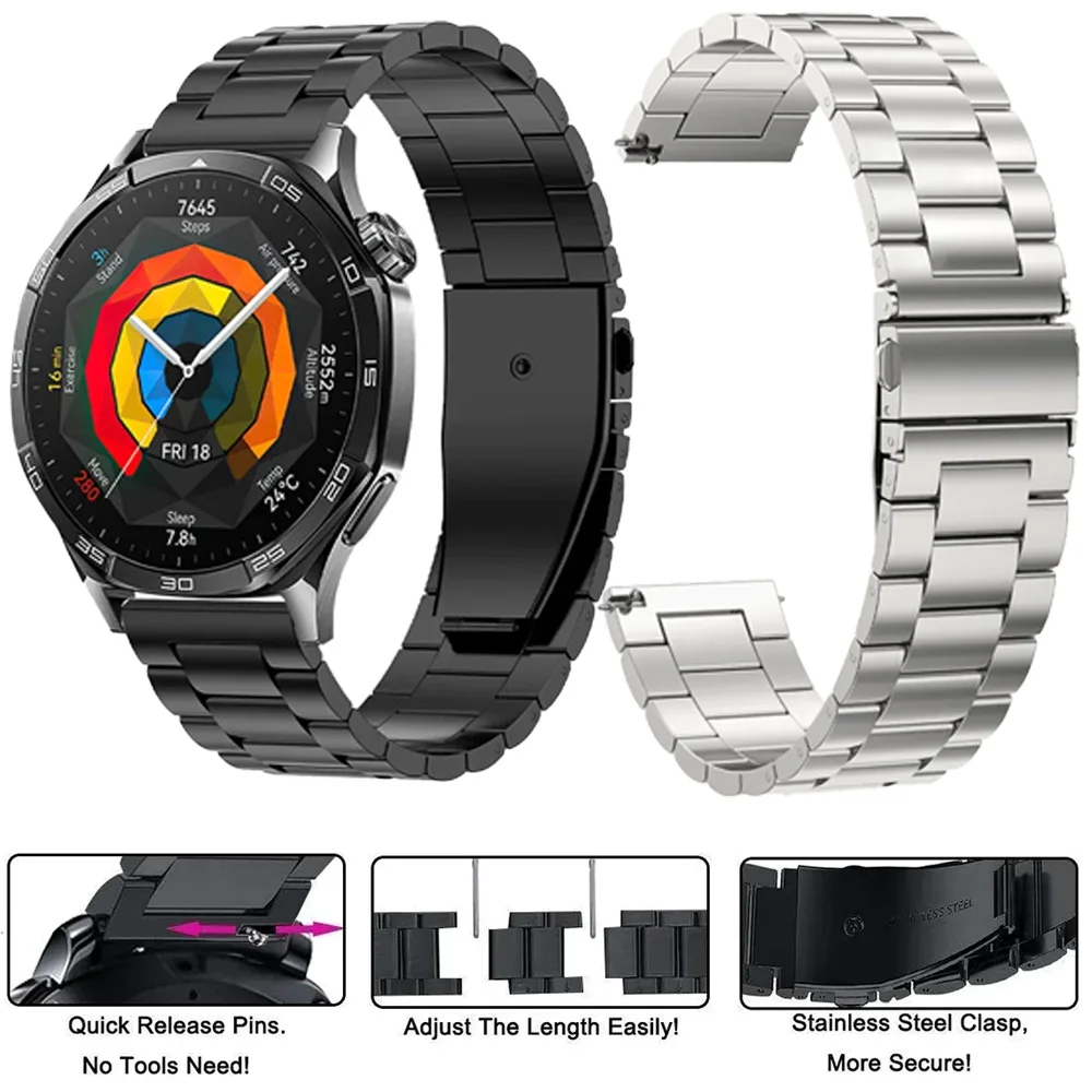 Premium Stainless Steel Metal Strap for Huawei Watch - Business Edition