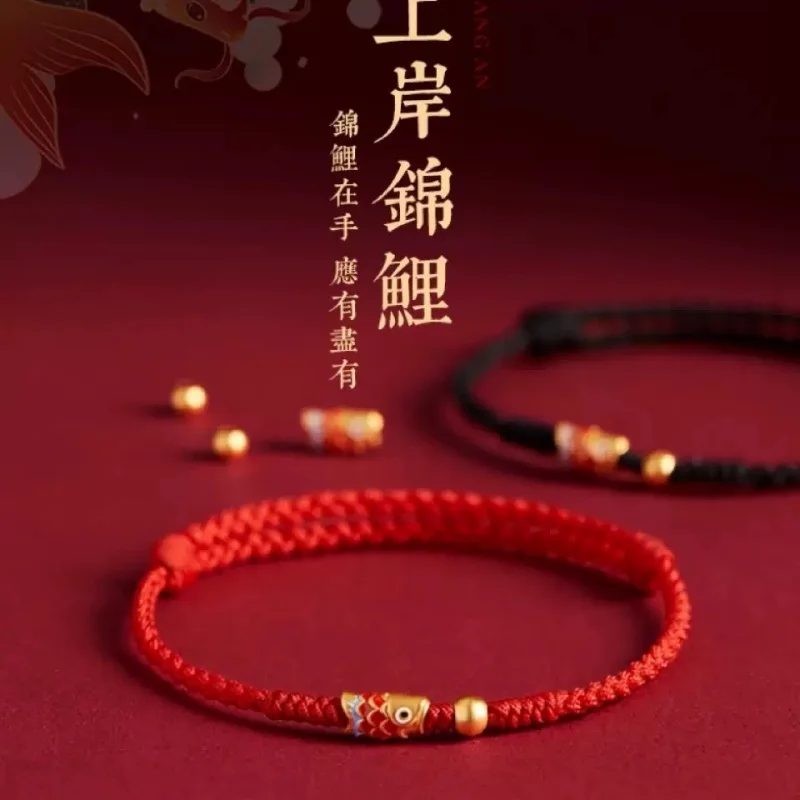 Glücksbringer Rotes Seil Armband für Damen und Herren, Paar-Armreifen, Glücksklee-Armband, Verstellbar, Handgefertigt, DIY Freundschaftsgeschenk – Detail 16