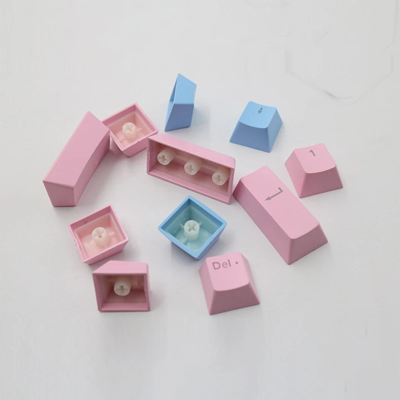 Teclado Mecânico Keycaps Grupo Oem Backlit Única Cor Abs Rosa Branco 61 87 104 Pcs Cereja mx Keycap Diy - Imagem 6