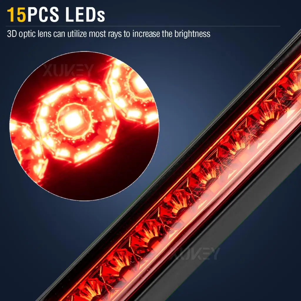 2 Fanali Posteriori A LED Per Moto 15 LED 12-24V - Impermeabili, Luce Stop E Freno, Indicatori Di Direzione - Per Camion, Rimorchi, Fuoristrada - 2