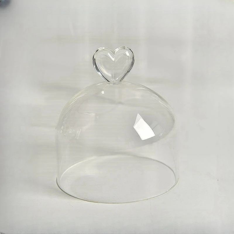 Diameter=15cm Different Height=15cm  17cm 18.5cm Glass Dome Vase Home Deocration Transparent Cover Wedding Prop Birthday Gift 2