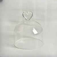 Diameter=15cm Different Height=15cm  17cm 18.5cm Glass Dome Vase Home Deocration Transparent Cover Wedding Prop Birthday Gift 2