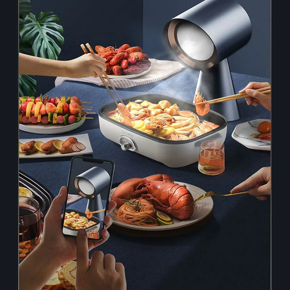 Portable Mini Desktop Indoor Cooker Hood Motor For Camper Smoke Fan Convenient Efficient Functional Low Noise Strong Suction 2