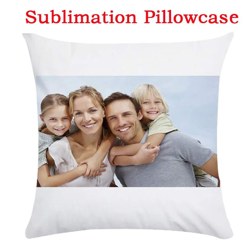 10Pcs DIY Sublimation Pillow Cases White Blanks Polyester Peach Skin Cushion Covers Heat Transfer Throw Pillow Covers Home Decor
