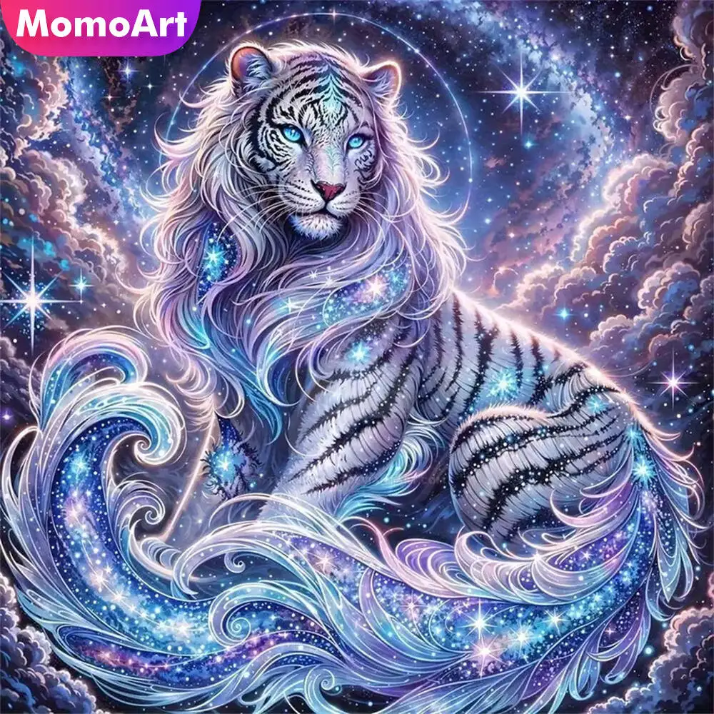 Momoart 곰 다이아몬드 모자이크 동물 전체 라운드 다이아몬드 그림 달 자수 새로운 도착 수제 취미