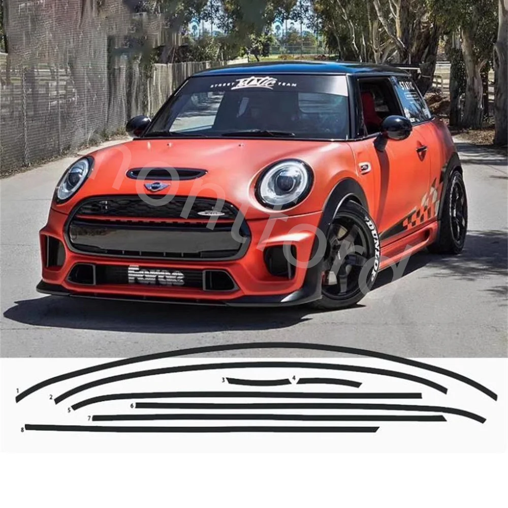 For Mini Cooper R56 2 Door 2007-2013 Glossy Black Window Exterior ...