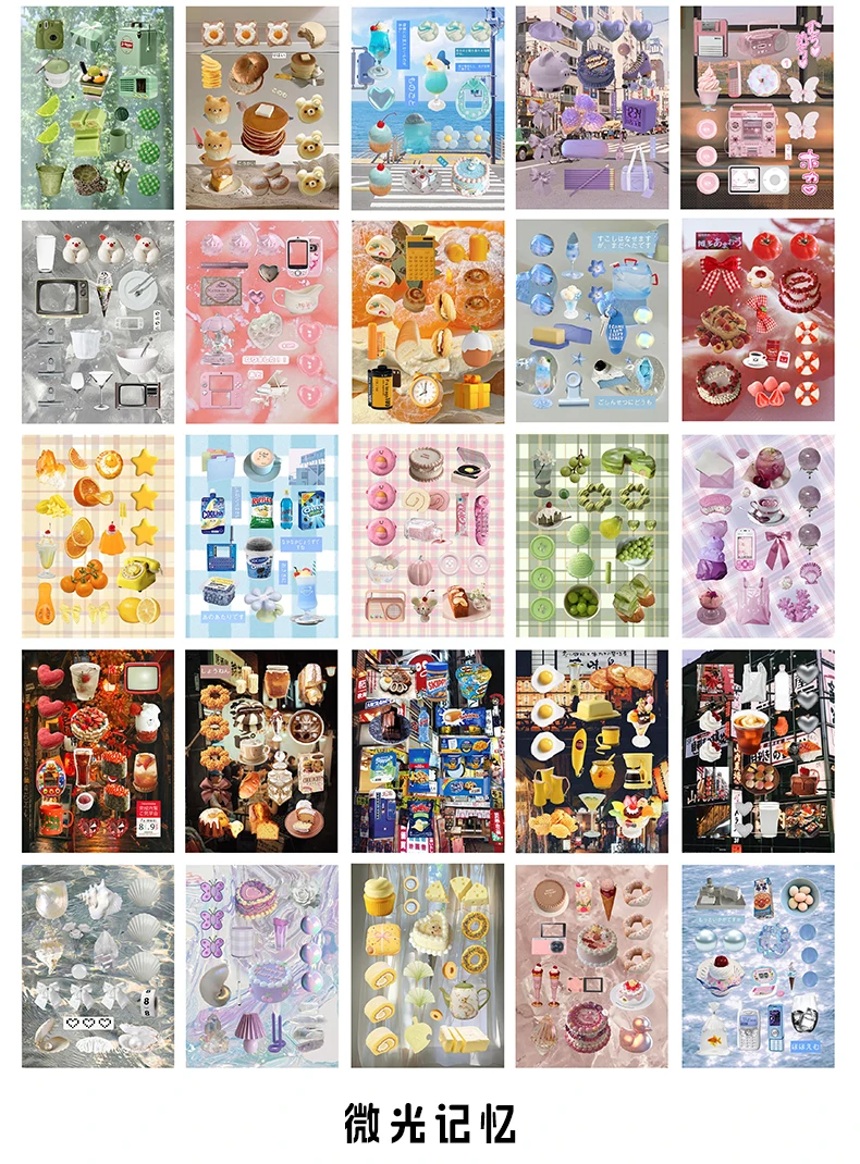 45 Blatt PET gestanzte Aufkleber Buch Retro Cartoon dekorative handgemachte Scrapbooking Material Tagebuch japanische Schreibwaren – Detail 18