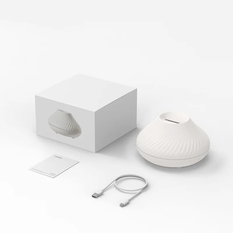 Newest RGB Flame Aroma Diffuser 130Ml 3d Colorful Flame Humidifier Fire Volcano Diffuser Flame