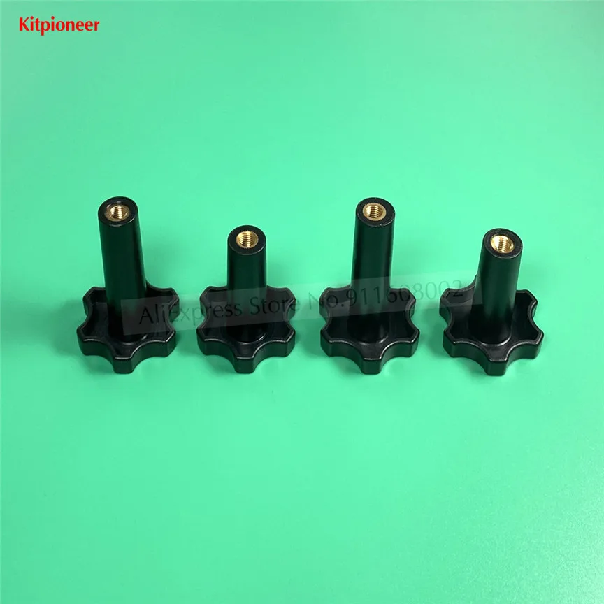 4 Plastic Screw Nuts Black Clamping Nuts Spare Parts For Soft Ice Cream Machine Accessories 2 Short + 2 Long Options M8/M10 ice cream maker