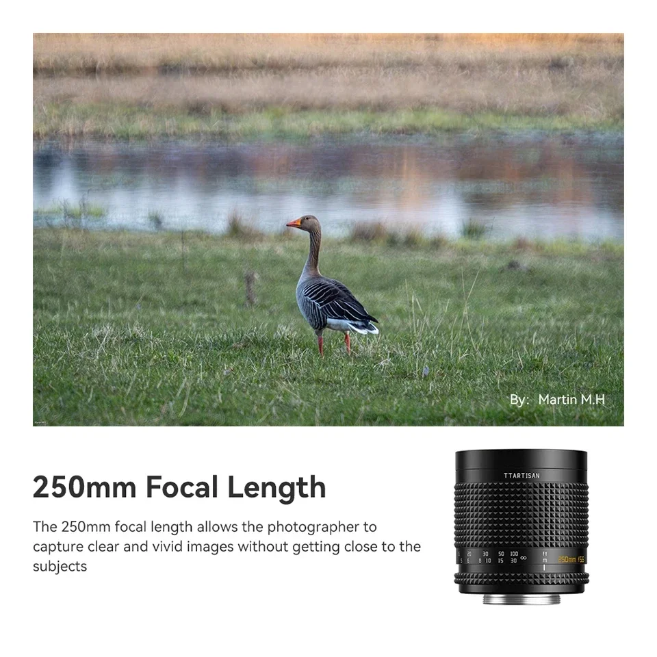 -TTArtisan 250mm F5.6 미러리스 카메라 사진 촬영용 M42 마운트가 있는 도넛 보케가 있는 M42 마운트용 반사형 풀프레임 수동 초점 렌즈