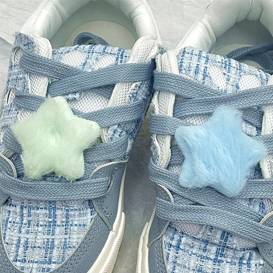 Plüsch Stern Schuh Schnalle Ornamente Persönlichkeit Nette Flauschige Knochen Schuh Blume DE Training Schuhe Dekorative Schnürsenkel Zubehör – Detail 8