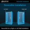 Unidoor Frameless Hinged Shower Door in Satin Black Professional installation recommended stain resistant glass coating 4