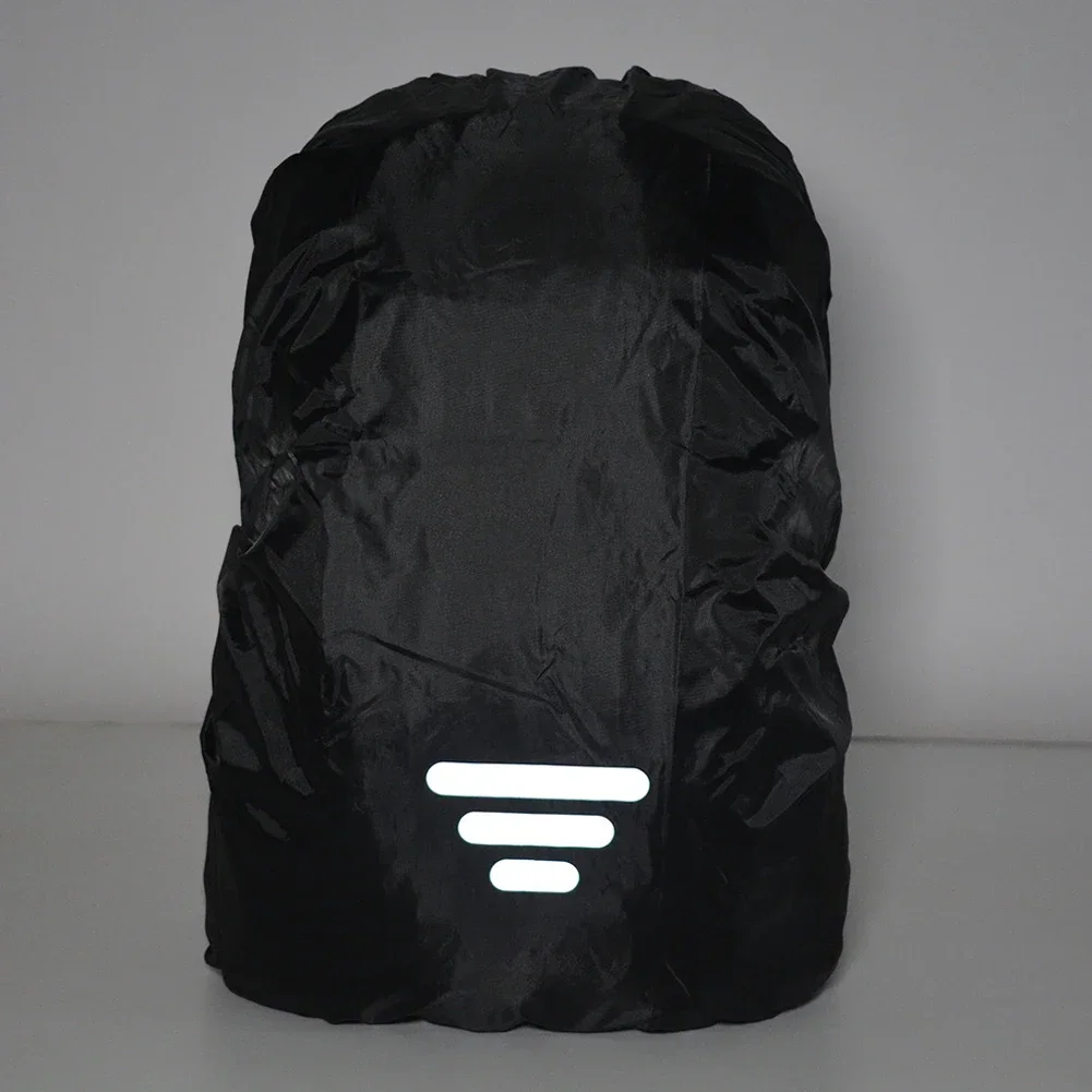 Outdoor Rain Cover Reflective Waterproof Dust-proof Raincover Case Wear-resistance Wide Tape 5 Size Backpack Black