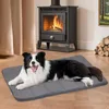 dog crate pad for large dogs - orthopedic dog bed with memory foam, washable soft warm pet mat with non-slip bottom, grey 1