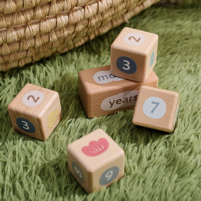Baby Monatliche Meilenstein Block Set Baby Alter Meilenstein Zeichen Holz Baby Foto Prop Set Neugeborenen Foto Memorial Zubehör – Detail 8