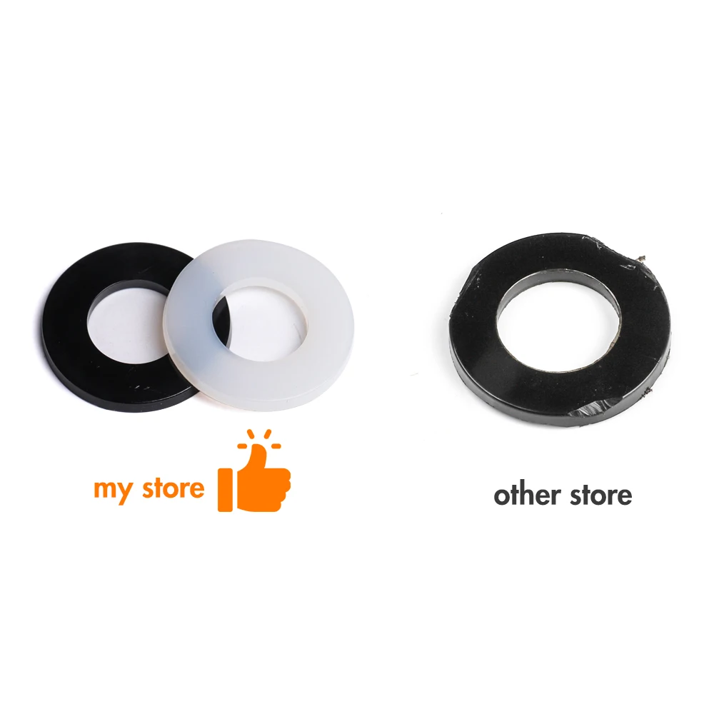 Nylon Flat Washer M2 M2.5 M3 M4 M5 M6 M8 M10 M12 M14 M16 M18 M20 Black White Plastic Sealing Hard Washers for Screw 10/100 Pcs