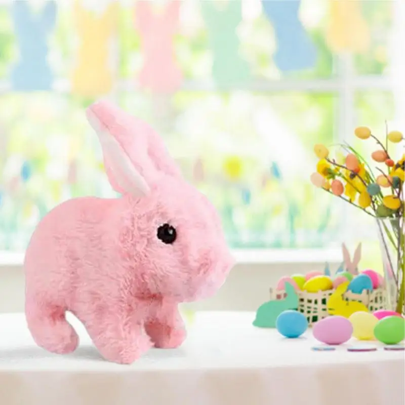 Bunny Toys Educational Interactive Toys Bunnies Can Walk and Talk, Easter Plush Stuffed Bunny Toy Walking Rabbit Educational Toy 3